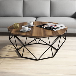 Hanah Home Mesa de Centro Diamond - Walnut